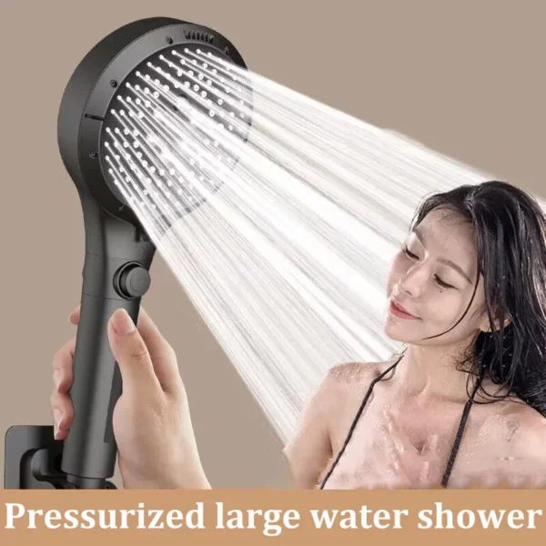 Booster Nozzle 6 Modes Shower Multifunctional Adjustable Large Panel Bath Home Bathroom Large Water Volume Shower Set