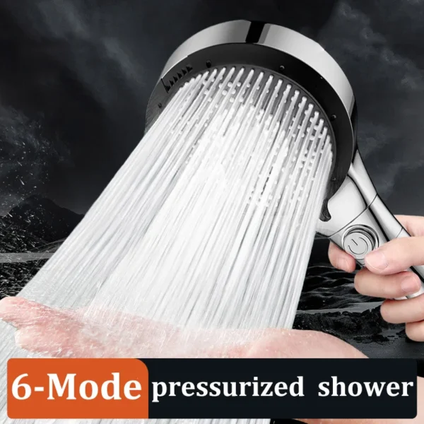 Booster Nozzle 6 Modes Shower Multifunctional Adjustable Large Panel Bath Home Bathroom Large Water Volume Shower Set - Image 13