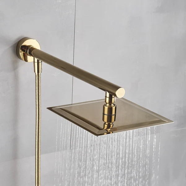 8/10/12 Inch Ultra-thin Wall Mount Rainfall Shower Head With 16inch Stainless Steel Shower Arm 150cm ABS Hose Bathroom Hardware - Image 26