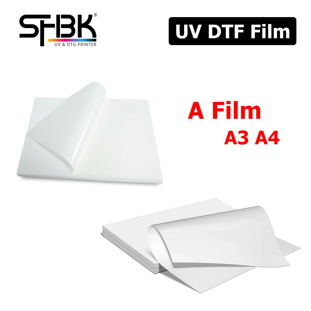 20 50 100PCS UV DTF AB film for all UV printers after transfer metal glass wood plastic Acrylic silicone waterproof sticker