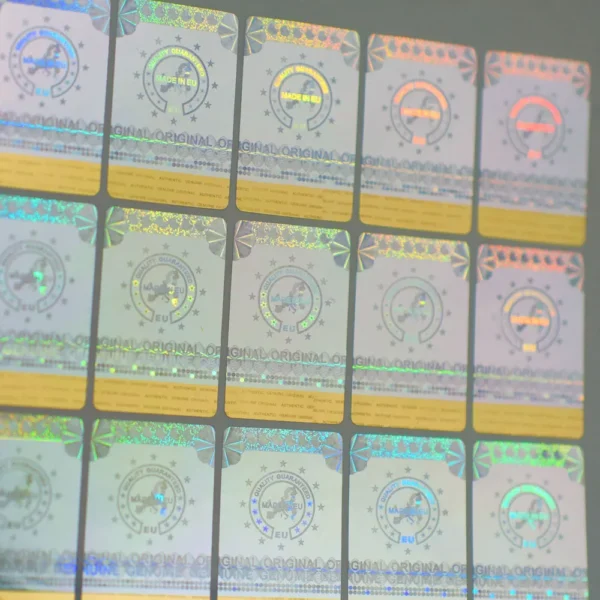 New EU Map Made In EU Quality Guaranteed Original Genuine VOID Hologram sticker golden finish Make ur package brand - Image 3