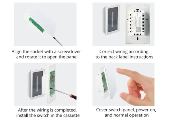 Wifi Wall Touch Sensitive Switch Remote Control 1 2 3 4 Gang Wireless Led Light Smart Touch Screen Switch Glass US Standard - Image 23