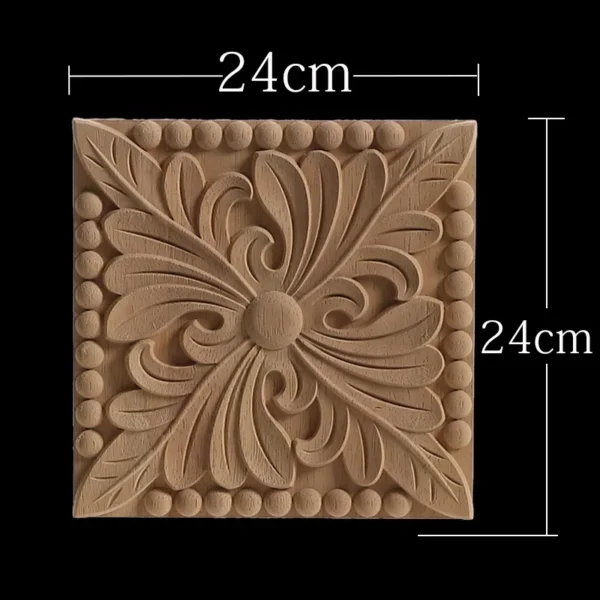 WMQE Unpainted Carved Exquisite Long Round Wooden Home Decoration Window Decoration Doors Wood Applique Wood Decal Wood Craft - Image 56