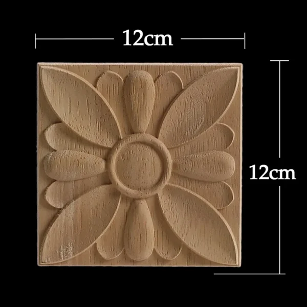 WMQE Unpainted Carved Exquisite Long Round Wooden Home Decoration Window Decoration Doors Wood Applique Wood Decal Wood Craft - Image 34
