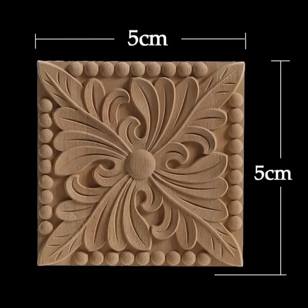 WMQE Unpainted Carved Exquisite Long Round Wooden Home Decoration Window Decoration Doors Wood Applique Wood Decal Wood Craft - Image 47