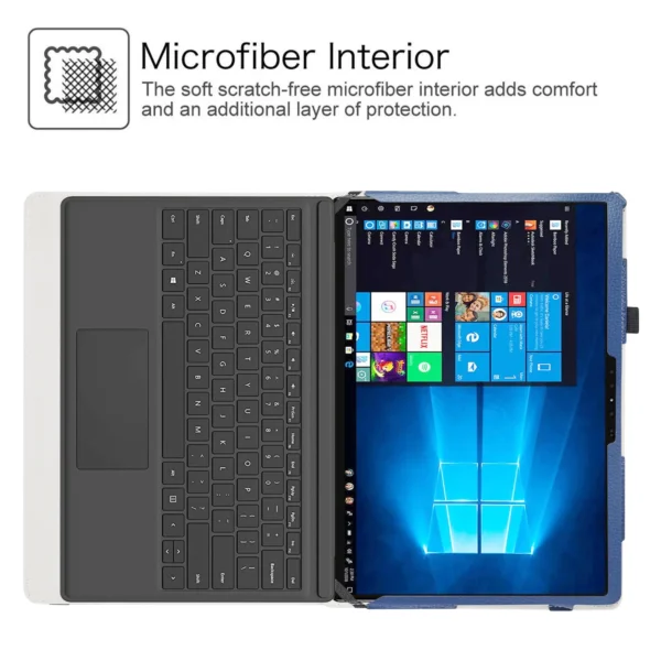 Case For 13" Dell Latitude 7320 Detachable Tablet Folding  Cover with Elastic Closure - Image 16