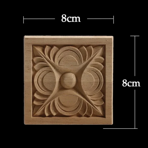 WMQE Unpainted Carved Exquisite Long Round Wooden Home Decoration Window Decoration Doors Wood Applique Wood Decal Wood Craft - Image 45