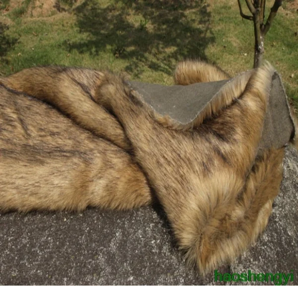 Plush lion wool imitation wolf wool fabric, imitation fur collar clothing fabric - Image 7