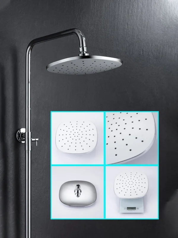 Shower Head Bathroom 3 Modes ABS round Chrome Water-Saving Nozzle  G1/2 Bath Shower Adjustable Black Shower - Image 19
