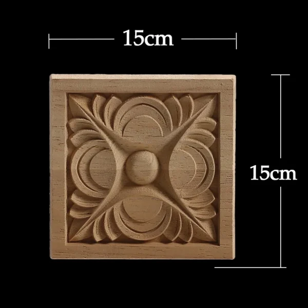 WMQE Unpainted Carved Exquisite Long Round Wooden Home Decoration Window Decoration Doors Wood Applique Wood Decal Wood Craft - Image 42
