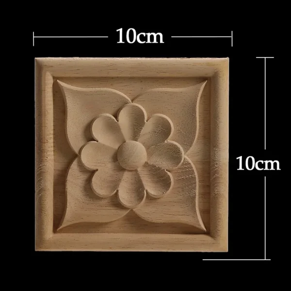 WMQE Unpainted Carved Exquisite Long Round Wooden Home Decoration Window Decoration Doors Wood Applique Wood Decal Wood Craft - Image 50
