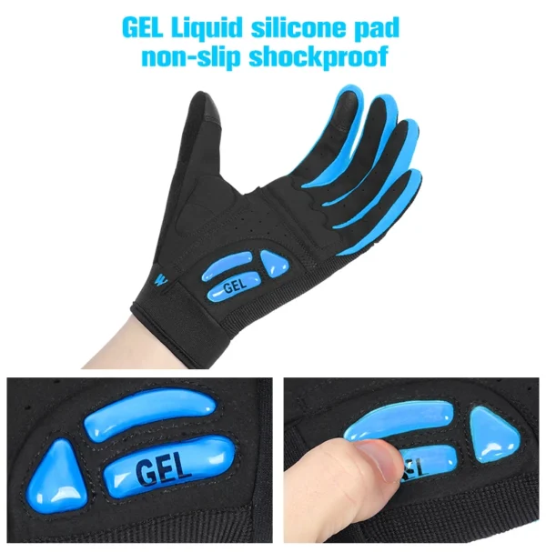 WEST BIKING Breathable Cycling Gloves GEL Liquid Silicone Palm Non-slip Sports Full Finger MTB Enduro Touch Screen Gloves Summer - Image 17