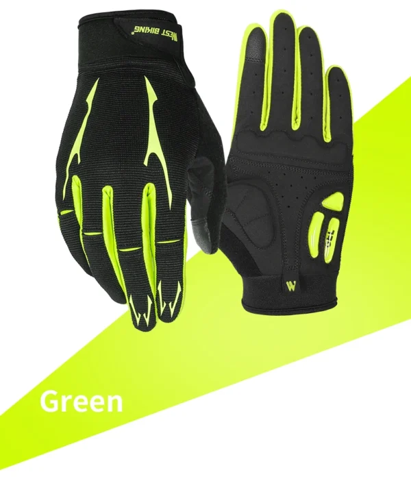 WEST BIKING Breathable Cycling Gloves GEL Liquid Silicone Palm Non-slip Sports Full Finger MTB Enduro Touch Screen Gloves Summer - Image 23
