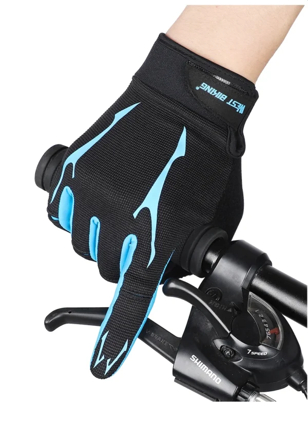 WEST BIKING Breathable Cycling Gloves GEL Liquid Silicone Palm Non-slip Sports Full Finger MTB Enduro Touch Screen Gloves Summer - Image 25