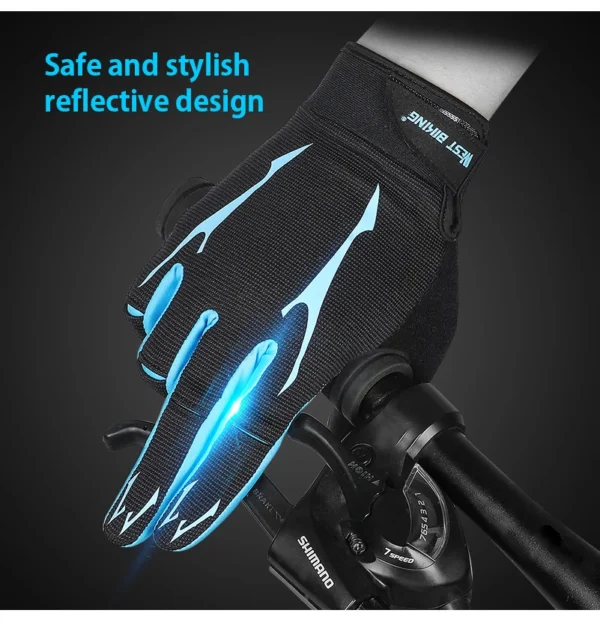 WEST BIKING Breathable Cycling Gloves GEL Liquid Silicone Palm Non-slip Sports Full Finger MTB Enduro Touch Screen Gloves Summer - Image 14