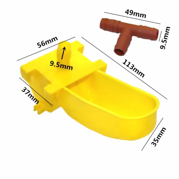 50 Sets Birds Automatic Waterer Cups 9.5mm Connection Tee For Chick Quail  Pigeon All Kinds Of Birds Drinking Water - Image 4