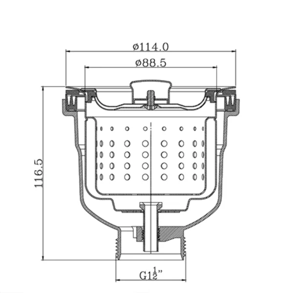 Talea  110mm/114mm kichen sink baisn strainer waste Drain Stopper Filter Sink Waste Kit deodorizing Kitchen Sink XK170C005 - Image 6