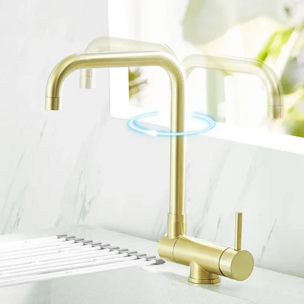 Black Kitchen Faucet 360° Rotating Fold Hot Cold Water Mixer Tap Deck Mount Sink Faucets 304 stainless steel quality Crane - Image 28