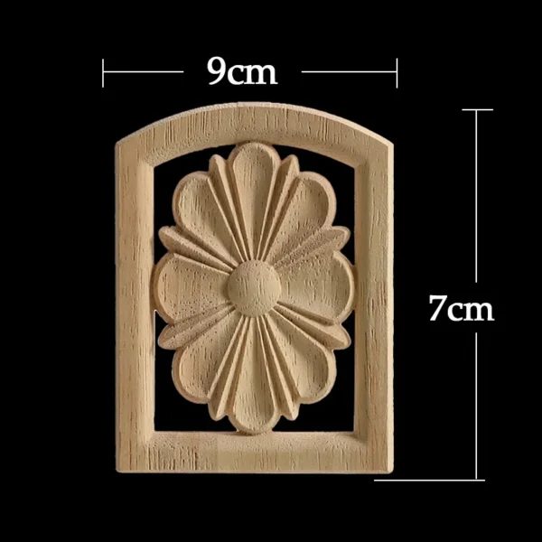 WMQE Unpainted Carved Exquisite Long Round Wooden Home Decoration Window Decoration Doors Wood Applique Wood Decal Wood Craft - Image 25