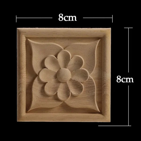 WMQE Unpainted Carved Exquisite Long Round Wooden Home Decoration Window Decoration Doors Wood Applique Wood Decal Wood Craft - Image 51