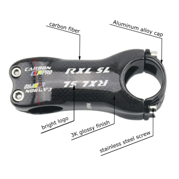 RXL SL Carbon stem 31.8mm 6/17 Degree Road/MTB 3K Gloss Carbon fiber Stems Bike Parts 70/80/90/100/110/120/130 Bicycle Stem - Image 2