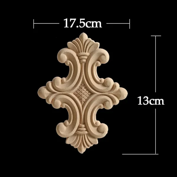 WMQE Unpainted Carved Exquisite Long Round Wooden Home Decoration Window Decoration Doors Wood Applique Wood Decal Wood Craft - Image 20