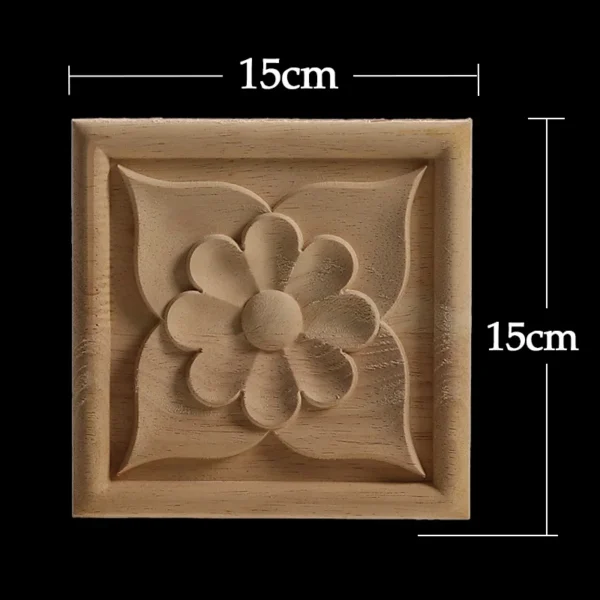 WMQE Unpainted Carved Exquisite Long Round Wooden Home Decoration Window Decoration Doors Wood Applique Wood Decal Wood Craft - Image 48