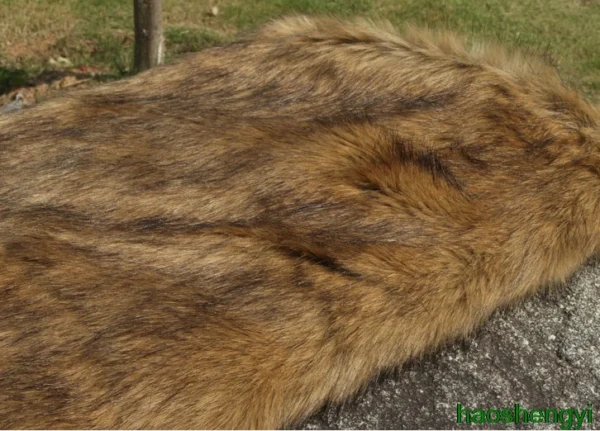 Plush lion wool imitation wolf wool fabric, imitation fur collar clothing fabric - Image 2