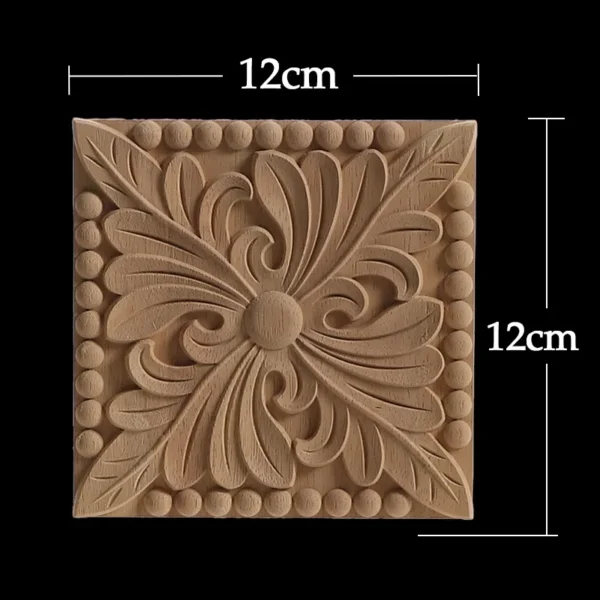 WMQE Unpainted Carved Exquisite Long Round Wooden Home Decoration Window Decoration Doors Wood Applique Wood Decal Wood Craft - Image 59