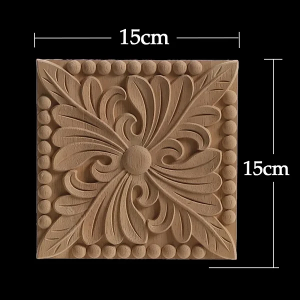 WMQE Unpainted Carved Exquisite Long Round Wooden Home Decoration Window Decoration Doors Wood Applique Wood Decal Wood Craft - Image 58