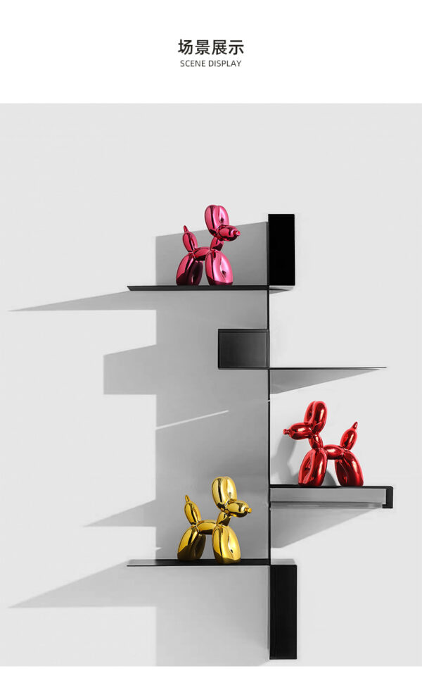 10cm 17cm Nordic Balloon Dog Sculpture Resin Animal Toy Statue Sculptures Figurine Crafts Home Decoration Room Desktop blue Gift - Image 30