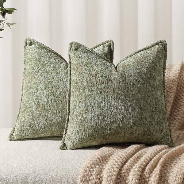 Throw Pillow Covers Neutral Soft Chenille Pillowcase Farmhouse Cushion Covers for Modern Home Sofa Bedroom Living Room Decor - Image 25