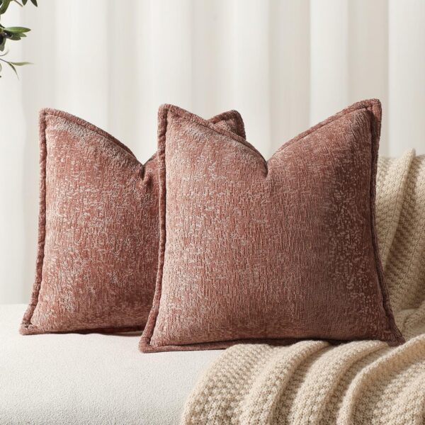 Throw Pillow Covers Neutral Soft Chenille Pillowcase Farmhouse Cushion Covers for Modern Home Sofa Bedroom Living Room Decor - Image 23