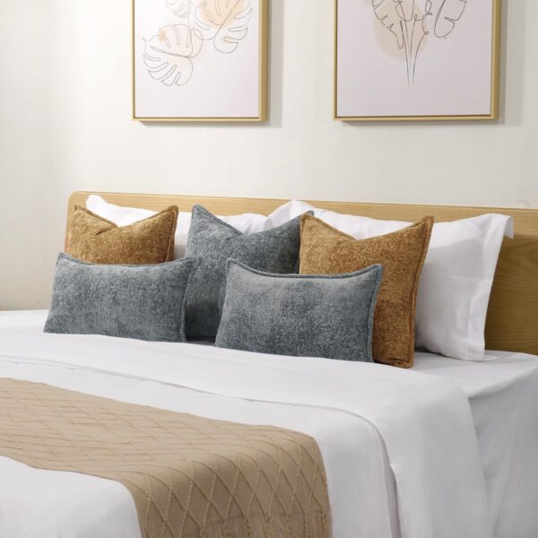 Throw Pillow Covers Neutral Soft Chenille Pillowcase Farmhouse Cushion Covers for Modern Home Sofa Bedroom Living Room Decor - Image 29