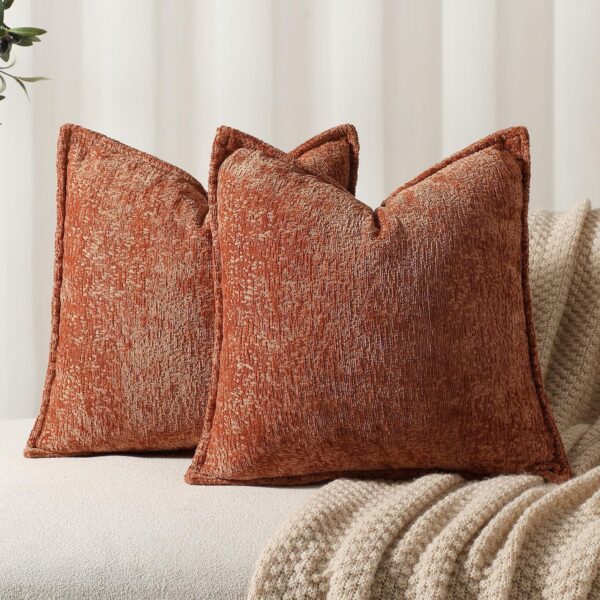 Throw Pillow Covers Neutral Soft Chenille Pillowcase Farmhouse Cushion Covers for Modern Home Sofa Bedroom Living Room Decor - Image 20