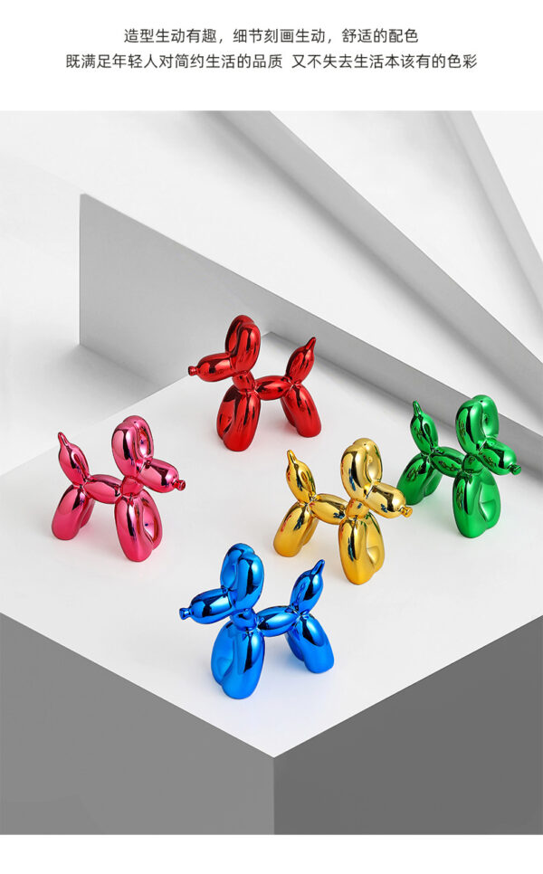 10cm 17cm Nordic Balloon Dog Sculpture Resin Animal Toy Statue Sculptures Figurine Crafts Home Decoration Room Desktop blue Gift - Image 27