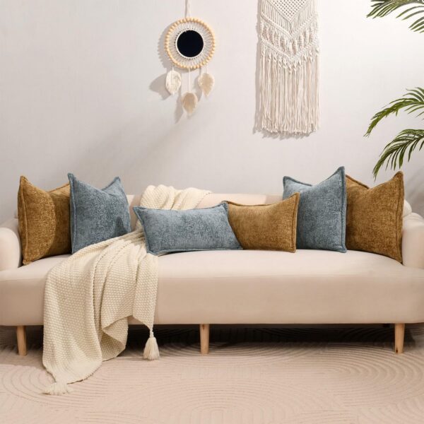 Throw Pillow Covers Neutral Soft Chenille Pillowcase Farmhouse Cushion Covers for Modern Home Sofa Bedroom Living Room Decor - Image 28