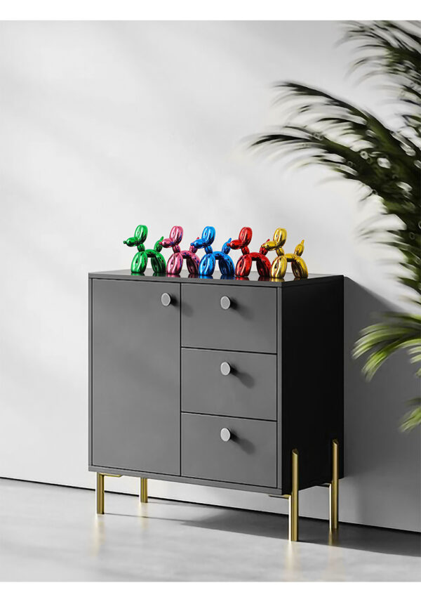 10cm 17cm Nordic Balloon Dog Sculpture Resin Animal Toy Statue Sculptures Figurine Crafts Home Decoration Room Desktop blue Gift - Image 31