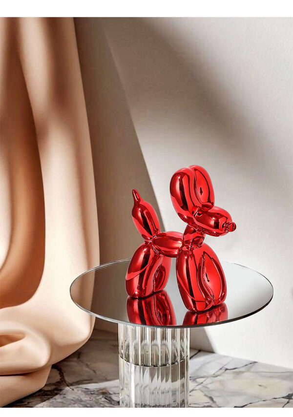 10cm 17cm Nordic Balloon Dog Sculpture Resin Animal Toy Statue Sculptures Figurine Crafts Home Decoration Room Desktop blue Gift - Image 26