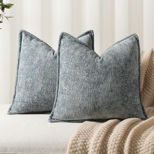 Throw Pillow Covers Neutral Soft Chenille Pillowcase Farmhouse Cushion Covers for Modern Home Sofa Bedroom Living Room Decor - Image 30