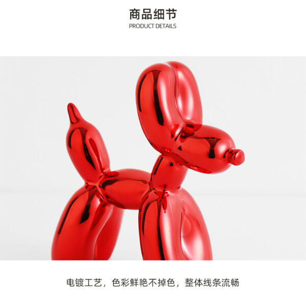 10cm 17cm Nordic Balloon Dog Sculpture Resin Animal Toy Statue Sculptures Figurine Crafts Home Decoration Room Desktop blue Gift - Image 28