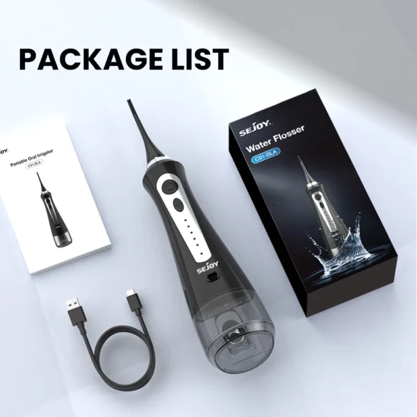Sejoy Water Dental Flosser Oral Irrigator 8 Jet Tips 5 Modes IPX7 Waterproof  Portable Cordless Teeth Cleaner for Home&Travel - Image 13