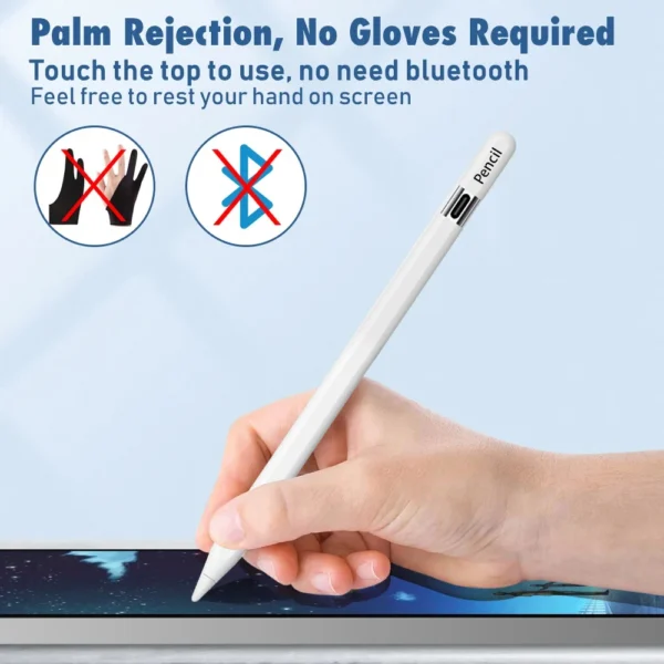 Stylus for iPad pencil usb-c iOS Tablet Stylus Palm Repulsion Tilt Pressure sensing with Power display iPad 6 7 8 9 10 Pro 3 4 5 - Image 3