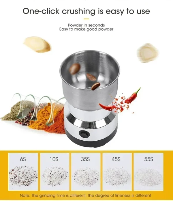 Stainless Electric Grinder 4Blades Fast Grinding Multifunction Smash Machine Household Coffee Beans Rice Mill Grinder 200W/400W - Image 12