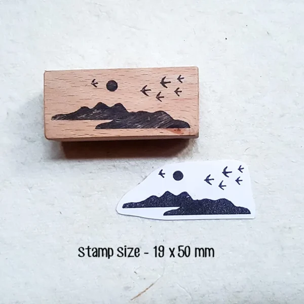 Stamp Scrapbooking Mountain Birds Nature Journaling DIY Decoration Wooden Stamps - Image 15