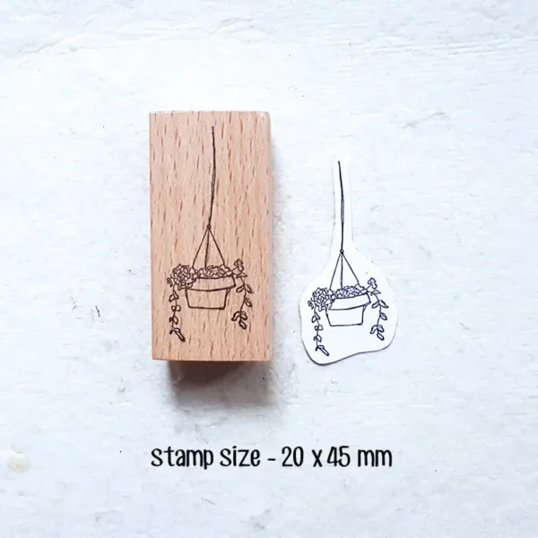 Indoor Plants Hanging Plant Stamp, Stamp Scrapbooking, Plant, Green Life, Diary Decoration, Daily Life, Wooden Stamps - Image 6