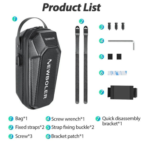NEWBOLER 3L/5L Electric Scooter Front Bag With USB Port Waterproof Quick Release EVA Electric Scooter Bag Universal Scooter - Image 19