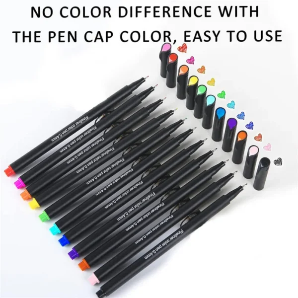 12-100pcs Colorful Line Drawing Pen Set Micro Tip Fineliner Pen Drawing Painting Sketch Fine Art Marker Office School Stationery - Image 17