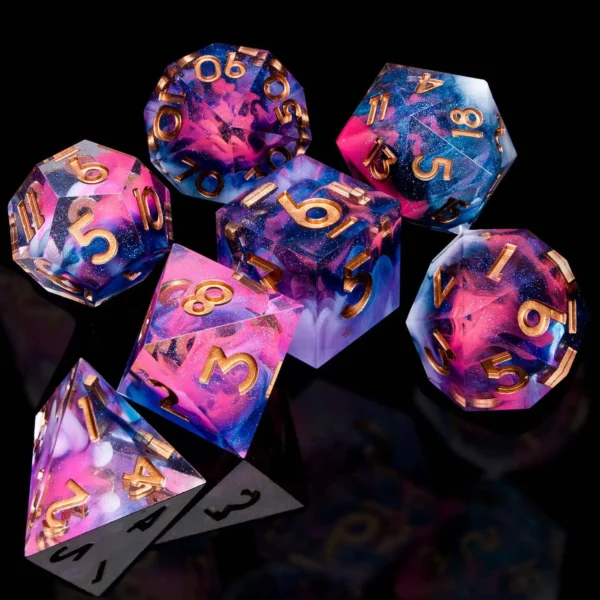 D20 DND Resin Dice Set D&D D6 Sharp Edges Dice Dungeon and Dragon Role Playing Game RPG Polyhedral Dice D20 D12 D10 D8 D6 D4 - Image 76