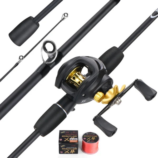 Sougayilang Fishing Rod Reel Combo Lightweight and High Carbon Casting Rod 7.2:1 Gear Ratio Baitcasting Reel With Line as A Gift - Image 10